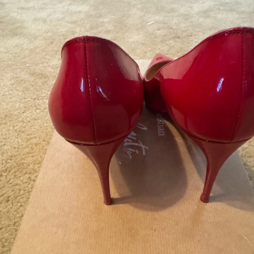 Christian Louboutin Kate Patent Red Pumps 85 mm EU 42/US 12 - Picture 5 of 6